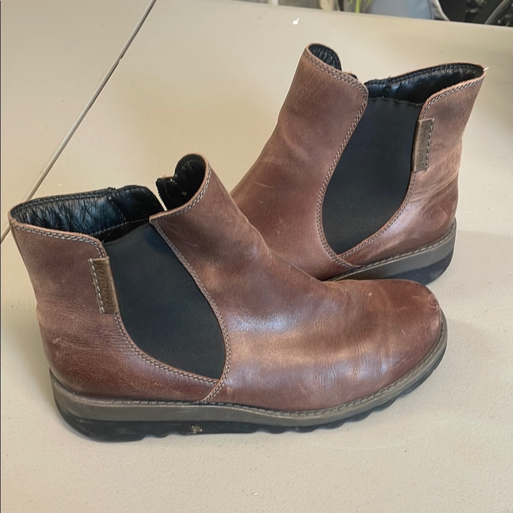 Women’s Josef Seibel Brown Leather Ankle Boots size 10